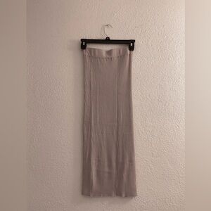 Knit Maxi Skirt in Warm Nude